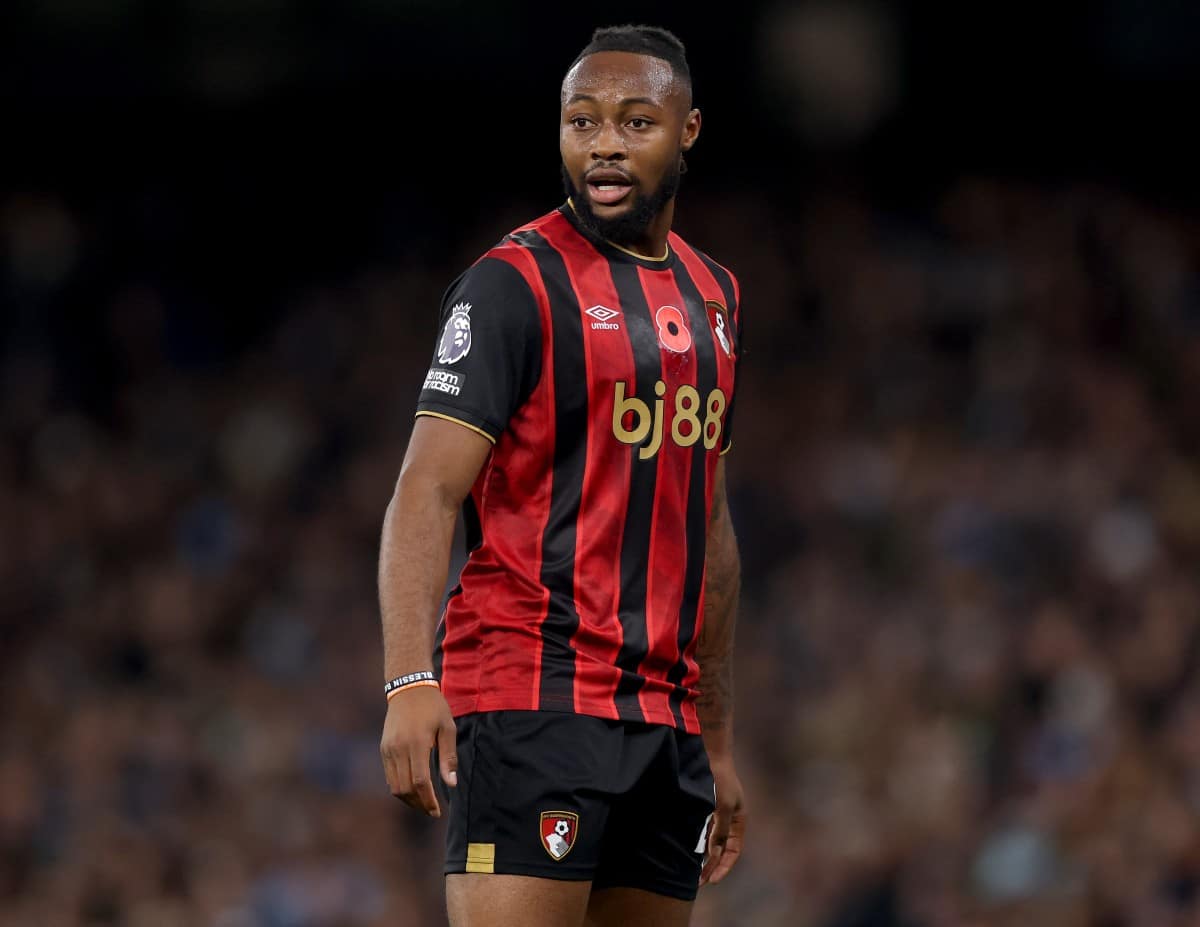 Antoine Semenyo in action for Bournemouth against Man City