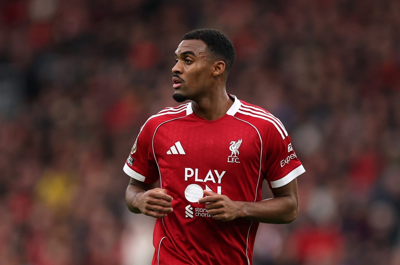 Ryan Gravenberch of Liverpool looks on