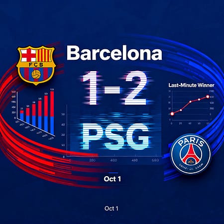 Barcelona 1–2 PSG (Oct 1): Last-Minute Winner — What It Means for UCL Outright Odds & Futures