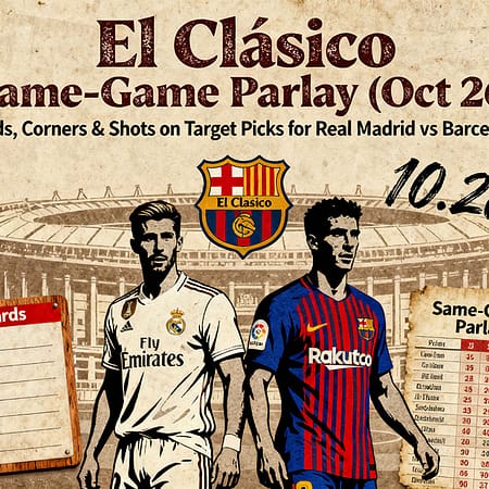 El Clásico Same-Game Parlay (Oct 26): Cards, Corners & Shots on Target Picks for Real Madrid vs Barcelona